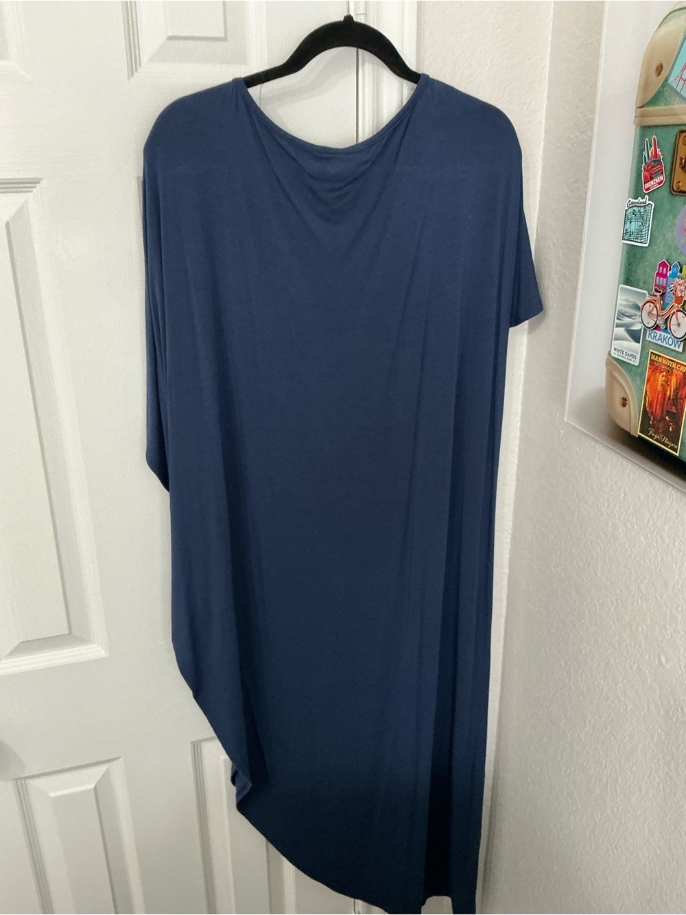 Jules Los Angeles WAILEA COVER-UP Joules Navy Blue Asymmetric Draped